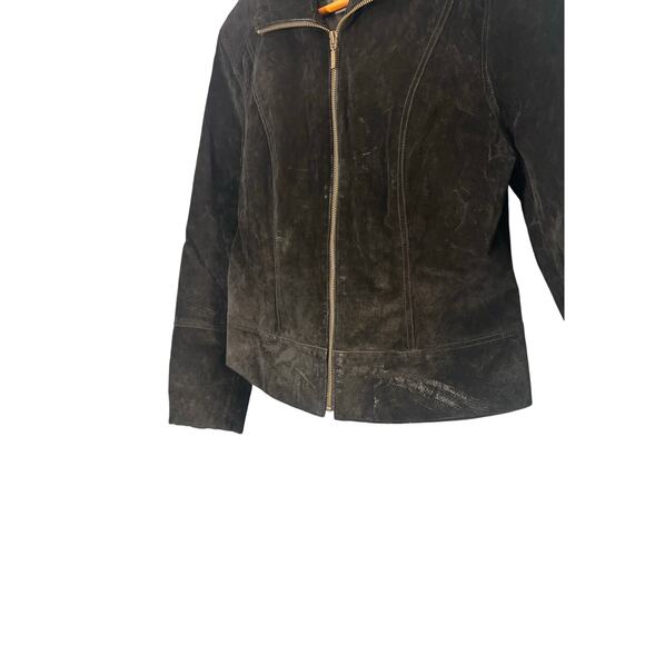 John Paul Richard Black Suede Leather Moto
Jacket M - Y2K Vintage - Picture 2 of 4